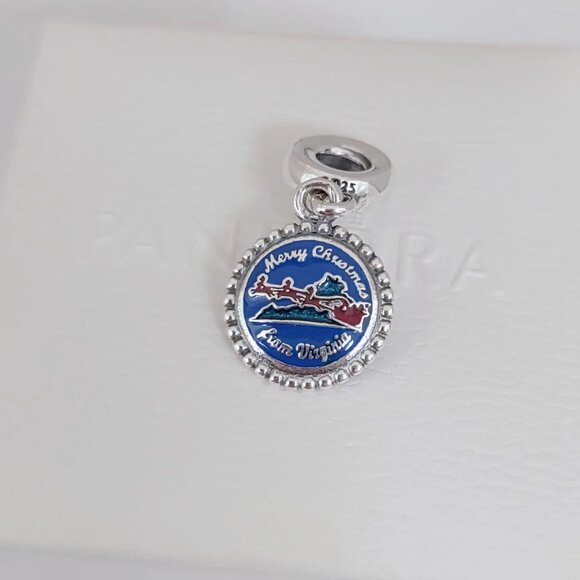 Pandora Merry Christmas From Virginia Exclusive Dangle Charm with box - Picture 6 of 6